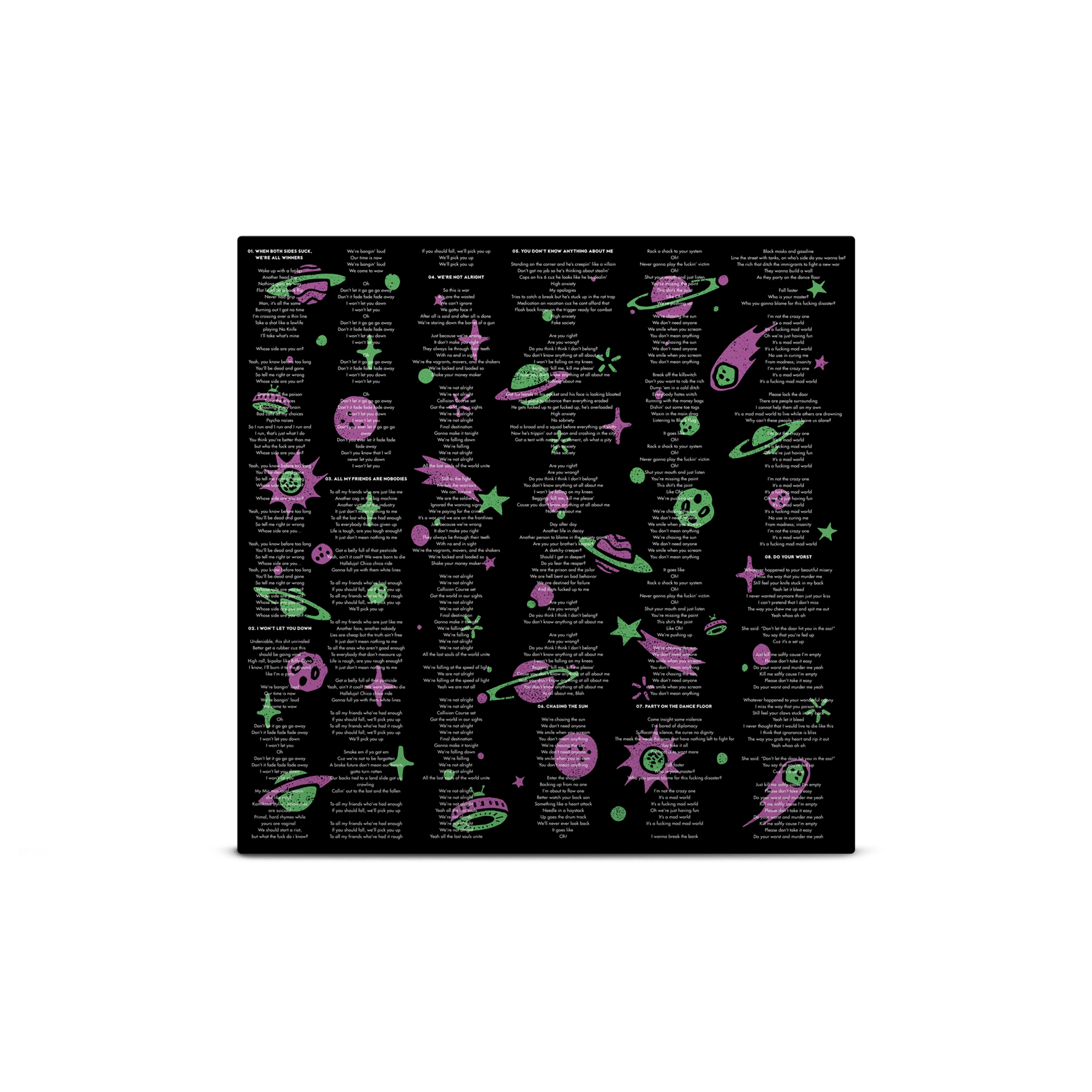 Brain Invaders (Deluxe Edition) Green, White & Purple Tri-Coloured A/B ...