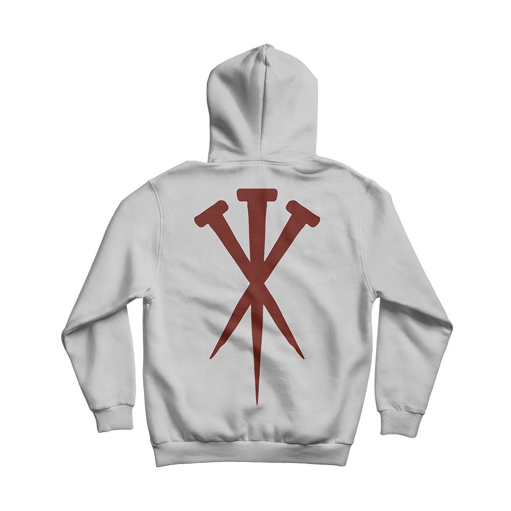 Nails Light Grey Hoodie