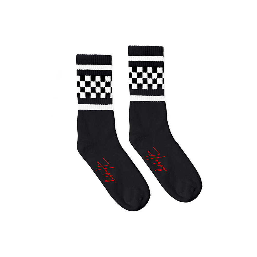 Checkerboard Logo Socks