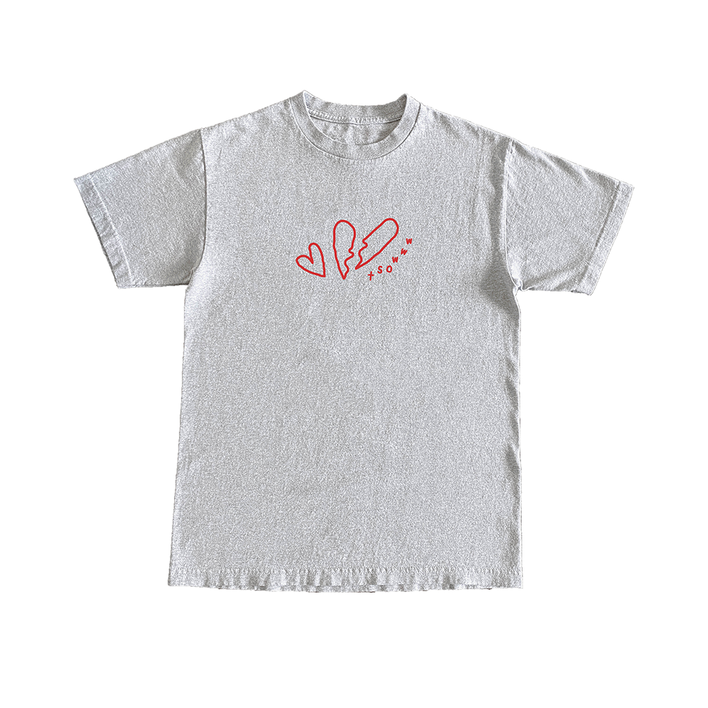 Waxflower-Heart-Grey-Tee-Front