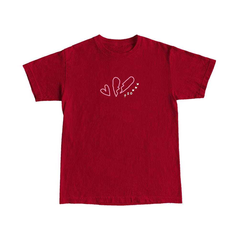 Dark red tee cheap