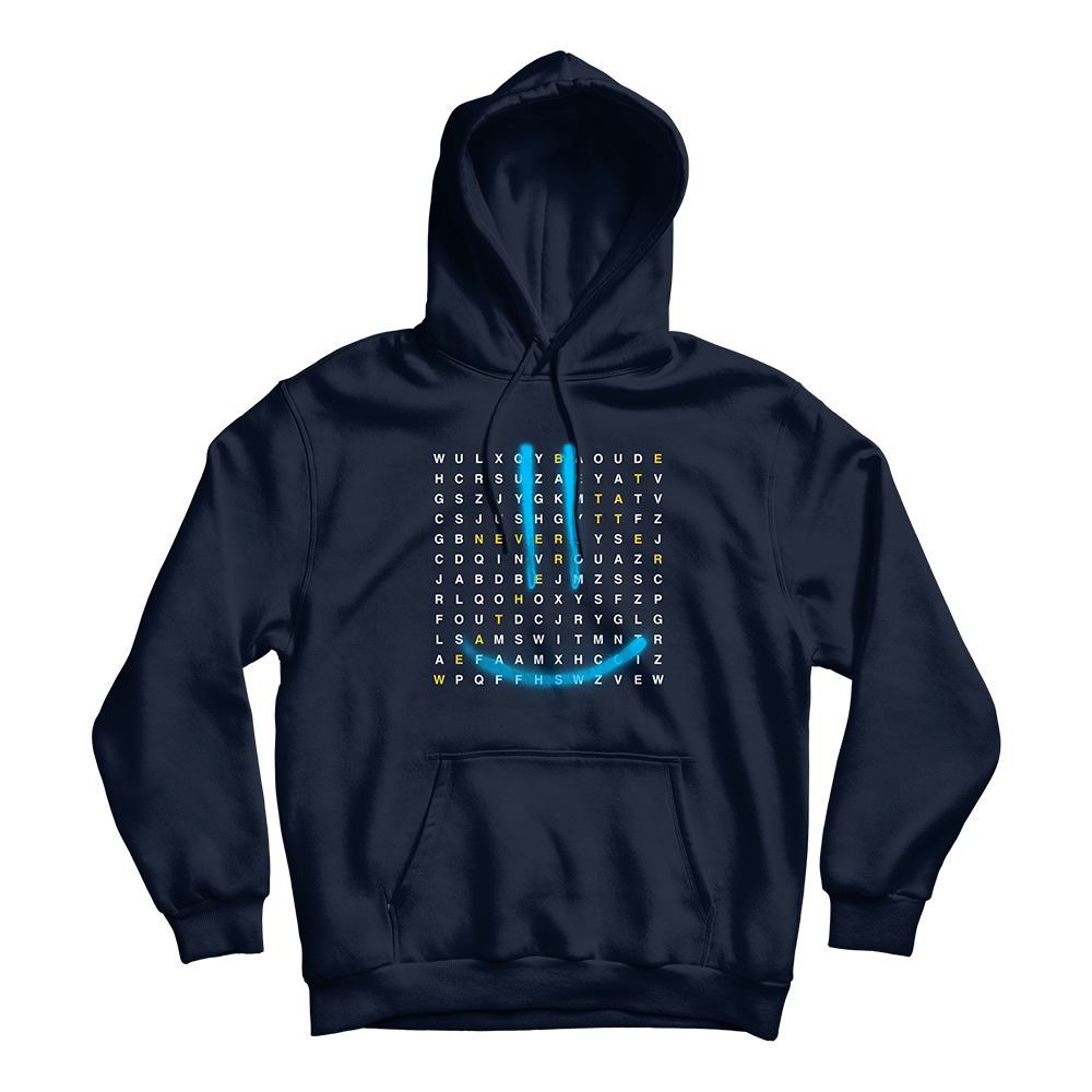 Crosswords Navy Blue Hoodie